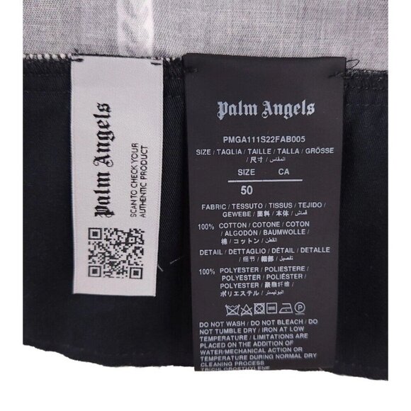 Palm Angels Allover Palm Print Pullover Shirt Size 50 L Oversized Mens New - Picture 9 of 13
